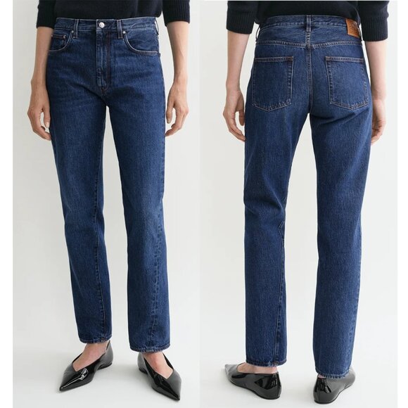 Toteme Vintage Fit Twisted Seam Jeans Dark Vintage Wash Size 24 NWT